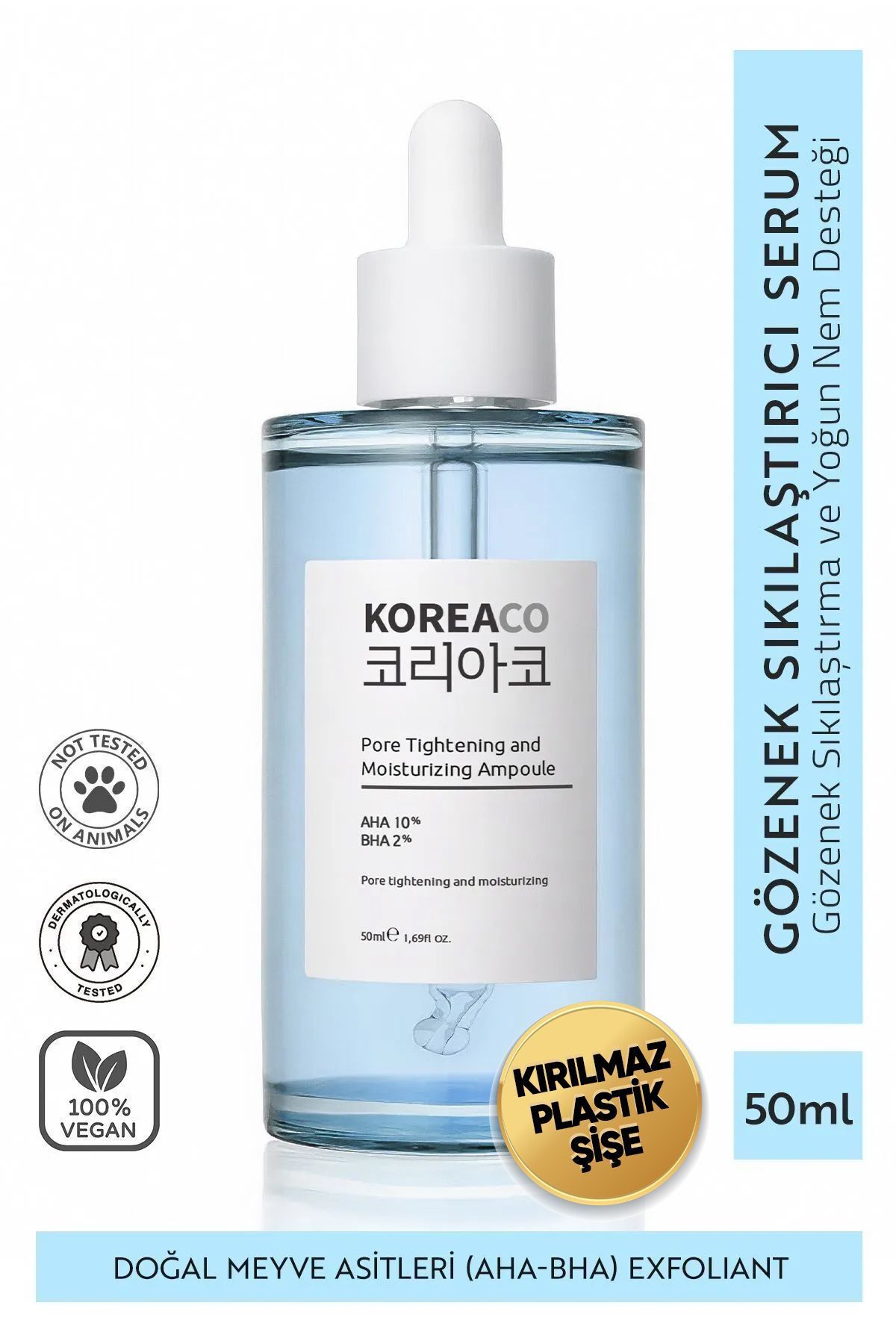 Aha & Bha Canlandırıcı & Gözenek Sıkılaştırıcı Ve Nemlendirici (AHA%10-BHA%2) Ampoule 50 ml